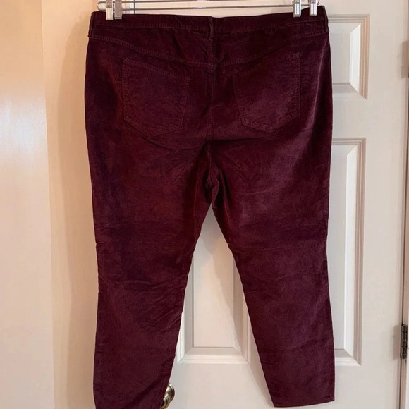 Old Navy Women’s 26w Plus Corduroy Pants High Rise Rockstar Super Skinny Purple - Picture 4 of 8